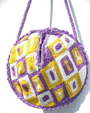 Geanta crosetata,  rotunda,cross body