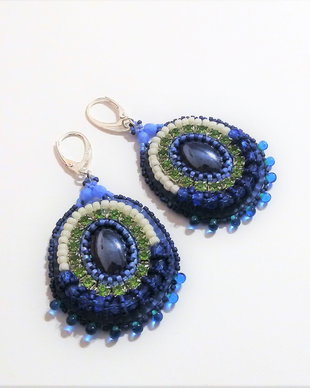 Cercei statement indigo