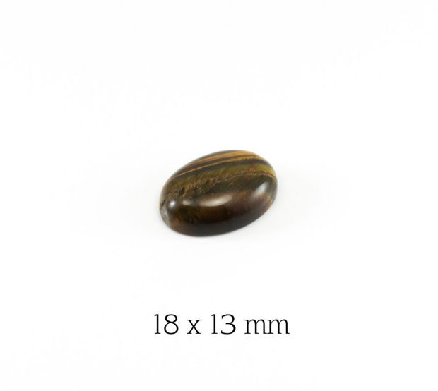 Cabochon Tiger Eye, 18 x 13 mm, B21
