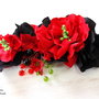 Brosa/Aplicatie pentru rochie/Flori textile