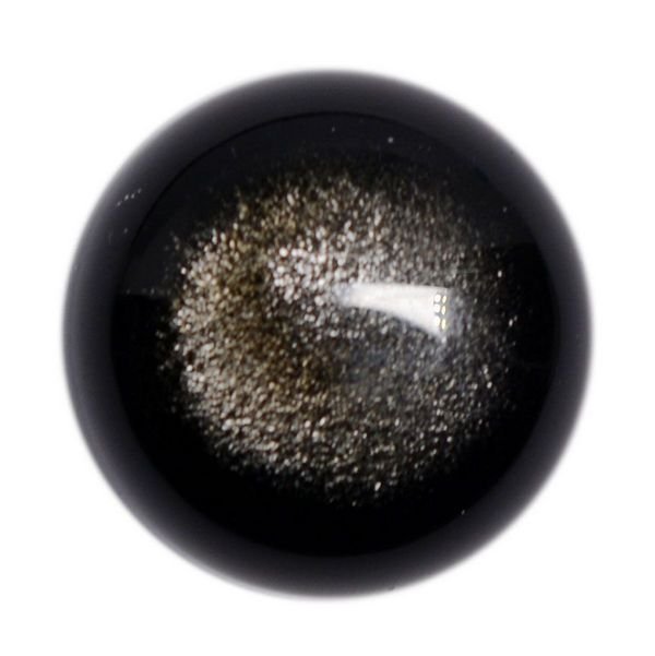 K0307 - (1buc) Cabochon, obsidian auriu, 24.7x9mm