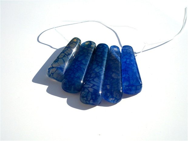 Set pandant/baza colier blue agate