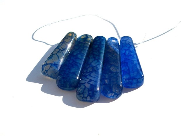 Set pandant/baza colier blue agate