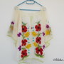 vandut - Bluza cu motiv floral impaslit