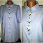 Bluza cu broderii floare de colt