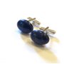 Butoni camasa barbati din Argint 925 si Lapis lazuli - BU531 - Butoni pietre semipretioase, butoni unisex argint, butoni albastri eleganti, butoni ovali