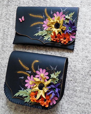 Geanta "Crossbody" handmade unicat- Rainbow