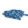 Snur paracord plat, albastru, negru si alb 4mm (1 metru)