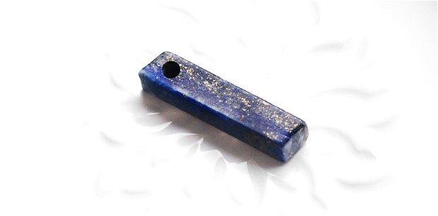 Pandantiv  Lapiz Lazuli  cu orificiu larg - unisex