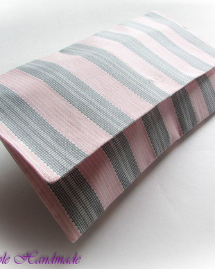 Serious Pink  - geanta plic dungi roz gri