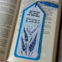 Semn de carte handmade pictat mesaj personalizat lavanda frumusete