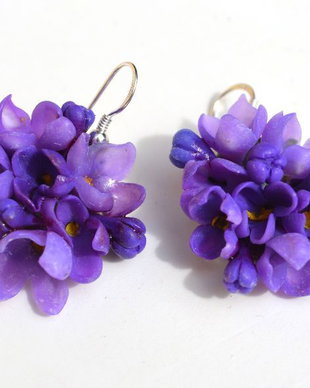 Cercelusi floare de liliac-Unicat