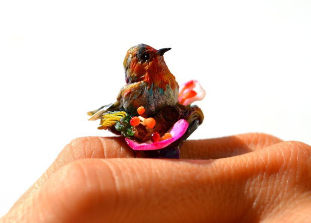 REZERVAT Robin Ring Treasure Keeper, Unicat,  inel Macaleandru reglabil