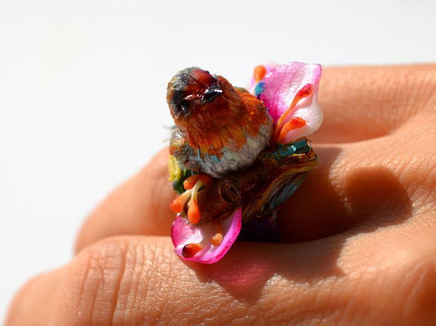 REZERVAT Robin Ring Treasure Keeper, Unicat,  inel Macaleandru reglabil