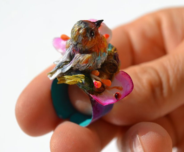 REZERVAT Robin Ring Treasure Keeper, Unicat,  inel Macaleandru reglabil