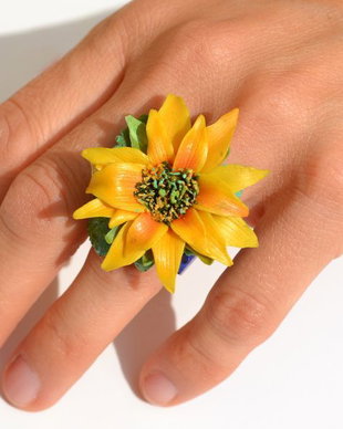 Sun Flower Cheer- Inel Floarea Soarelui Reglabil