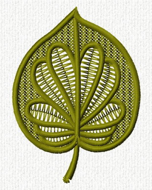 Frunza Verde Aplicatie Brodata