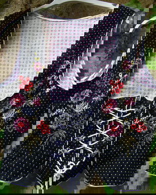 costum brodat 2 piese