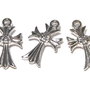 Pandantiv / charm din acril metalizat, cruciulita, 24x14 mm