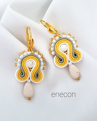 Cercei soutache magnezit