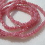 Agate roz prafuit rondele mici fatetate sir aprox 18.5 cm - fara inchizatoare