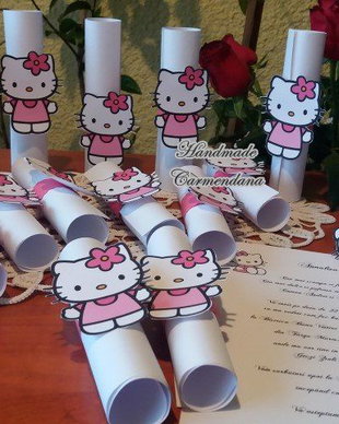 Invitatii  Hello Kitty