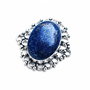 Pandant/link  Lapis Lazuli in rama argintata