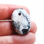 Pandantiv  opal dendritic cu orificiu larg - unisex