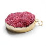 Agata druzy cu  margini electroplacate aur