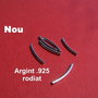 Tub arcuit din argint .925 rodiat aprox 1.5x15 mm