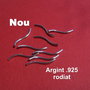 Tub valurit din argint .925 rodiat aprox 1.5x22 mm