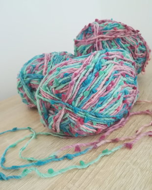 Fir de tricotat croșetat colorat Merino acril degrade
