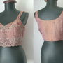 TOP ORGANZA MATASE BRODAT MANUAL MARGELE