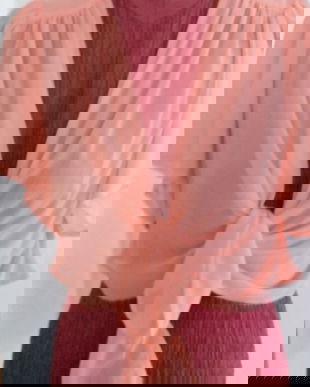 bluza din voal somon