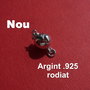 Inchizatoare din argint rodiat sfera cu buton si pin