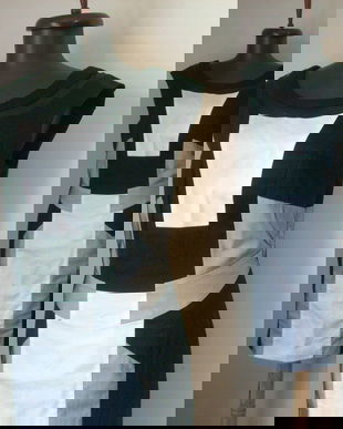 ROCHIE GRAFIC ALB NEGRU