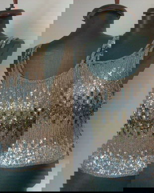 BLUZA MATASE BATUTA IN MARGELE SI PAIETE