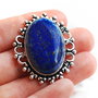 Pandant/link  Lapis Lazuli in rama argintata