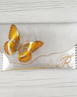 Plic handmade unicat - Yellow Butterfly