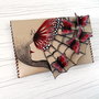 Poseta plic handmade unicat din piele naturala -Butterflies 2