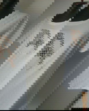 BURBERRY TRICOU BUMBAC ALB