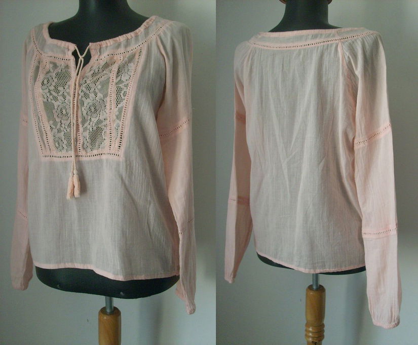 BLUZA PANA TOPITA DANTELA ROSE