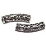 Distantier tubular, argintiu antichizat, 24x6 mm