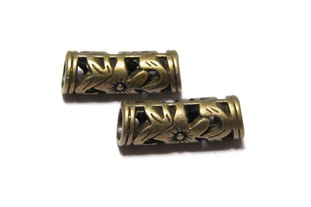 Distantier tubular, bronz, 22x8 mm