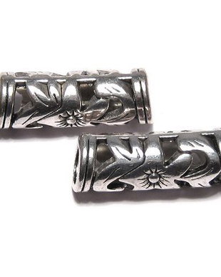 Distantier tubular, argintiu antichizat, 22x8 mm