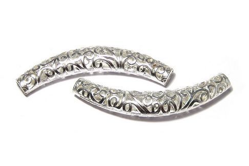 Distantier tubular, argintiu, 64x12 mm
