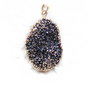 Agata druzy cu  margini electroplacate aur