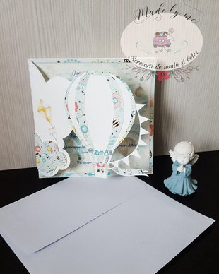 invitatie botez balon de aer