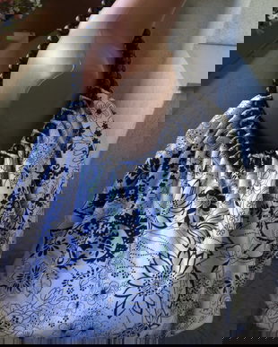 GEANTA/SACOSA XXL DIN BUMBAC CU 2 FETE MANERE DIN MARGELE DE LEMN