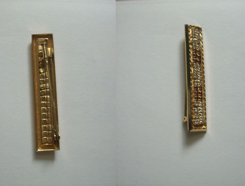 BROSA VINTAGE CRISTALE SISTEM INCHIDERE TROMBONE